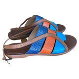 Sandal Multi Colour Blue Mult Flats/Size 35.5