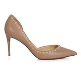 Beige Irishell 85 Nappa Leather D'orsay Pumps/Size-38.5EUR