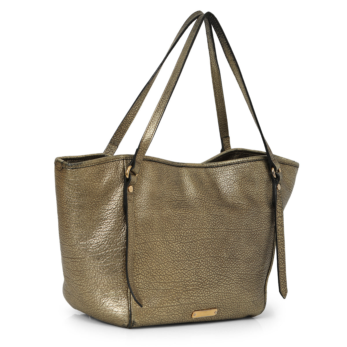 Canterbury Gold Pebbled Leather Tote One Size