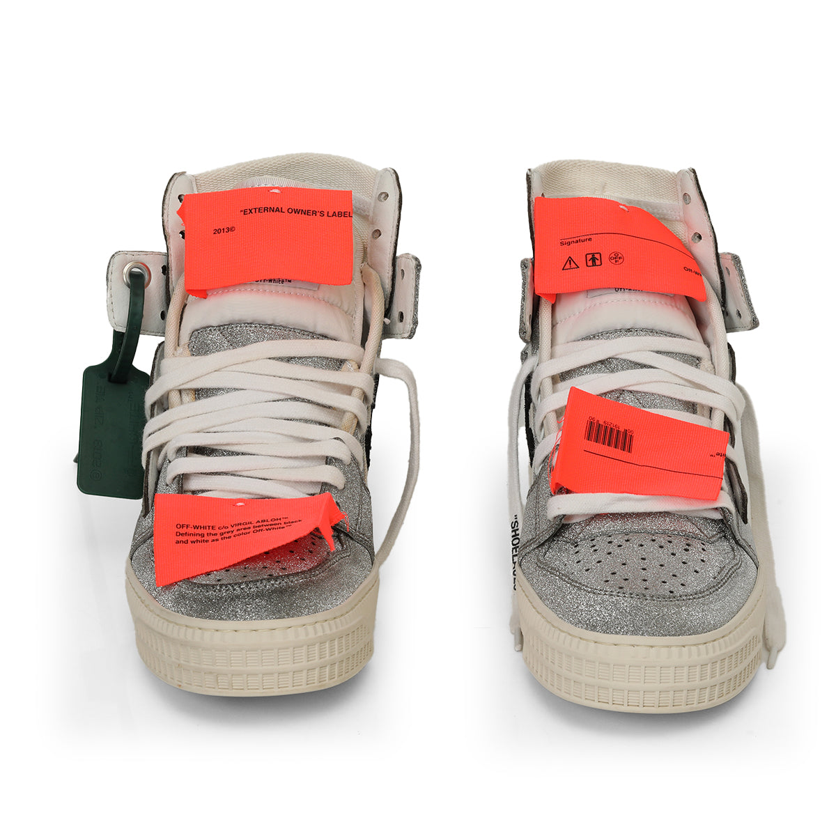 Off White Off-Court 3.0 Glitter High Top Sneaker Size: 38