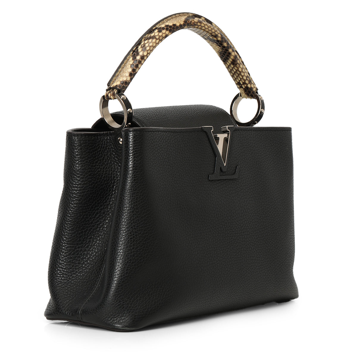 Taurillion Leather And Python Capucines MM Bag