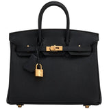 Sac Birkin 25 Veau Togo Noir