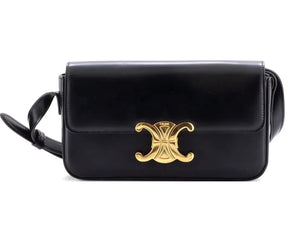 Claude Black Medium Sized In Shiny Calfskin