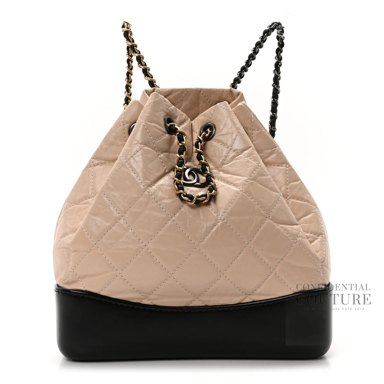 Nude/Black Small Gabrielle Backpack