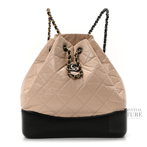Nude/Black Small Gabrielle Backpack