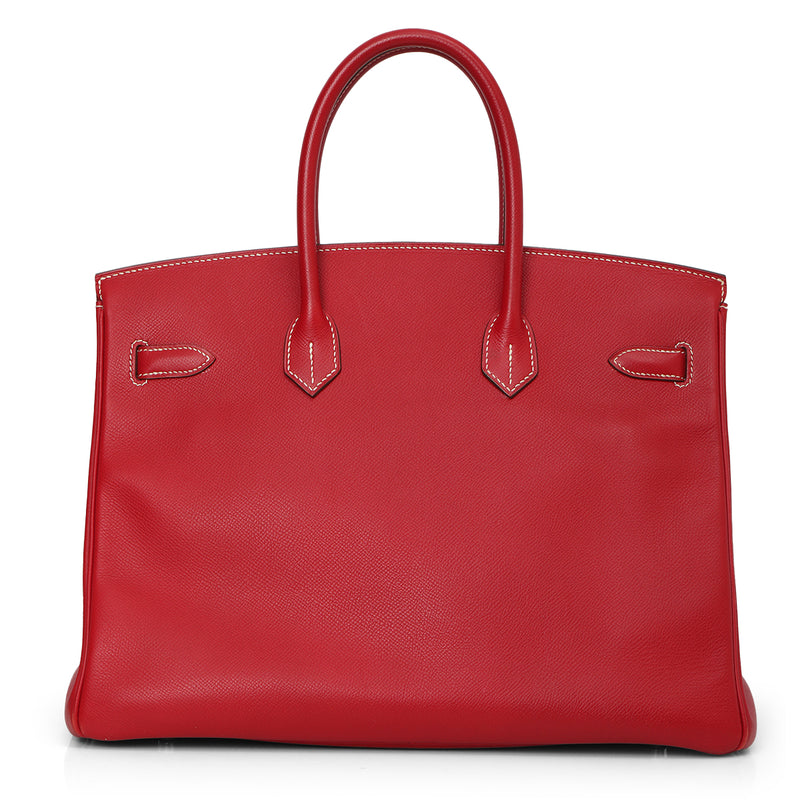 Birkin 35 Candy Rouge Casaque/ Blue Thalassa