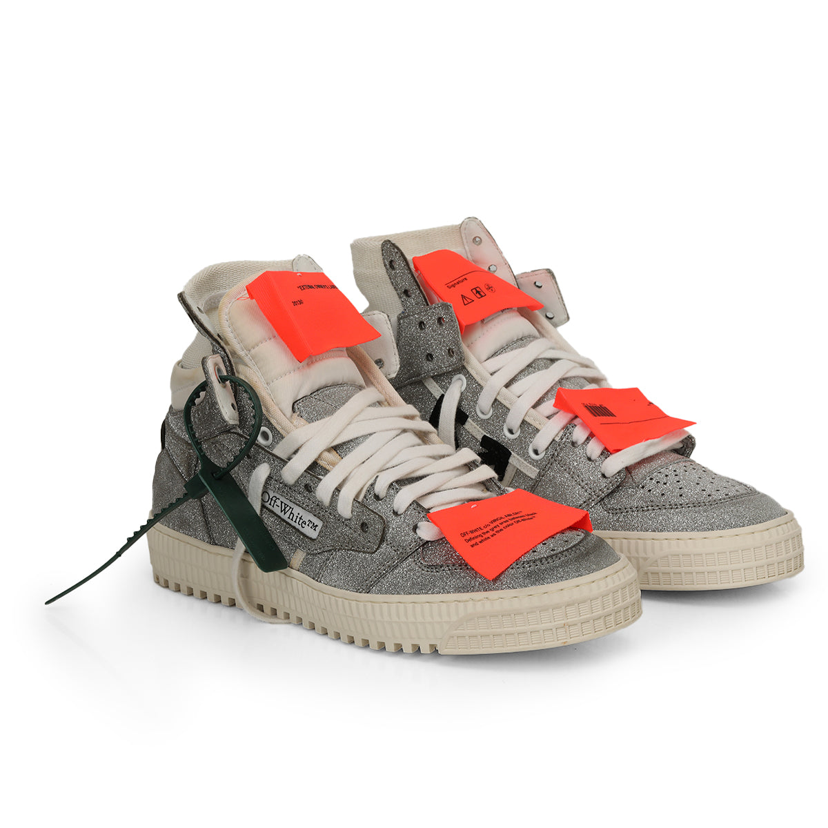 Off White Off-Court 3.0 Glitter High Top Sneaker Size: 38