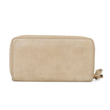 Pippa Ostl 028 Light Gold Shimmer Leather Zip-Around Wallet One Size