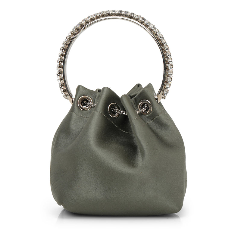Bon Bon Mini Satin Bag With Metal Top Handle