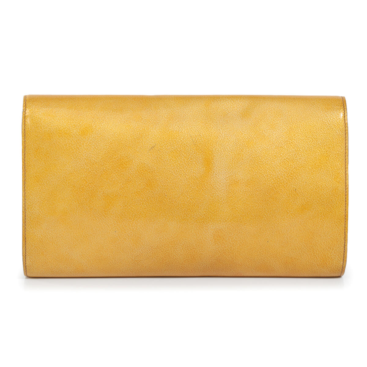 Mustard Patent Leather Belle De Jour Clutch