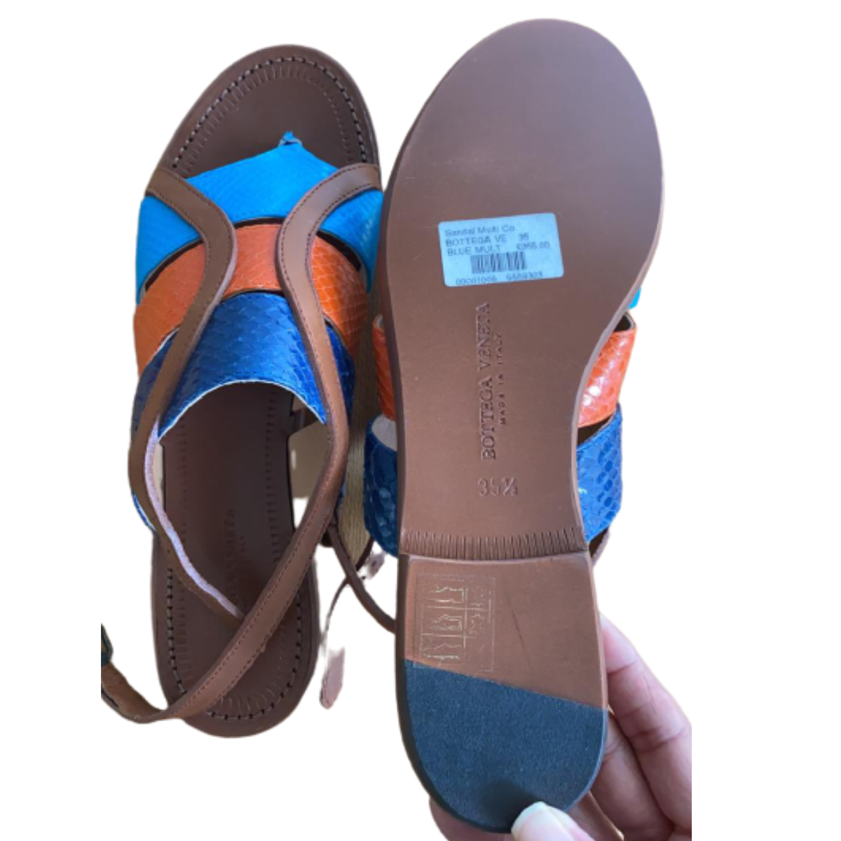 Sandal Multi Colour Blue Mult Flats/Size 35.5