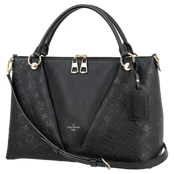 Black Monogram Empreinte Leather V MM Tote Bag