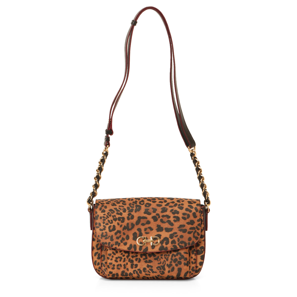 Leather Print Sandrine Shoulder Bag