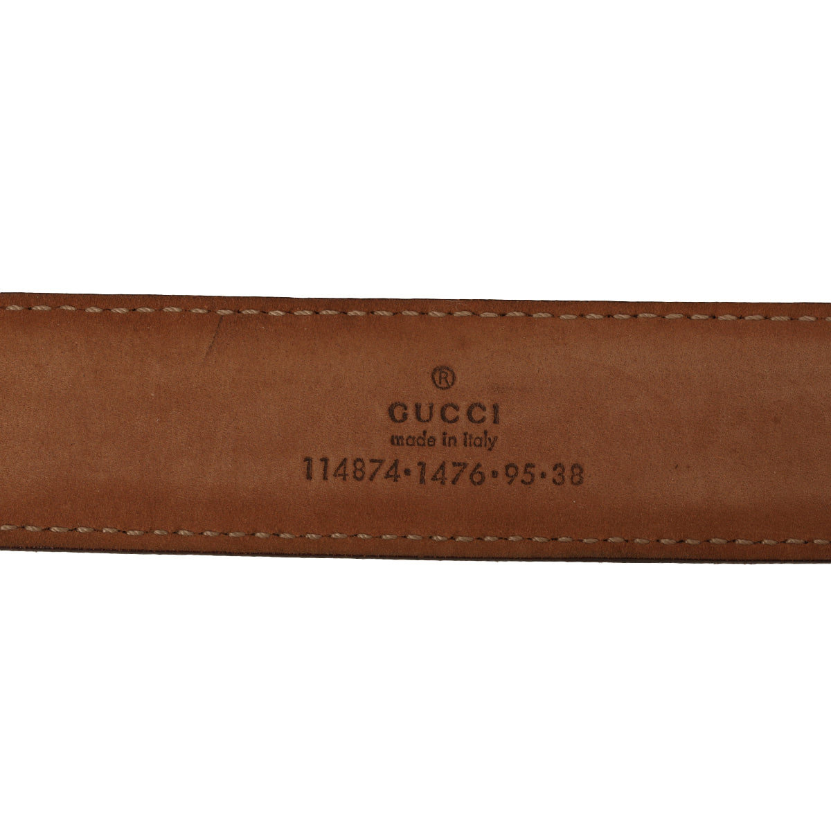 GG Buckle Leather Belt - 32