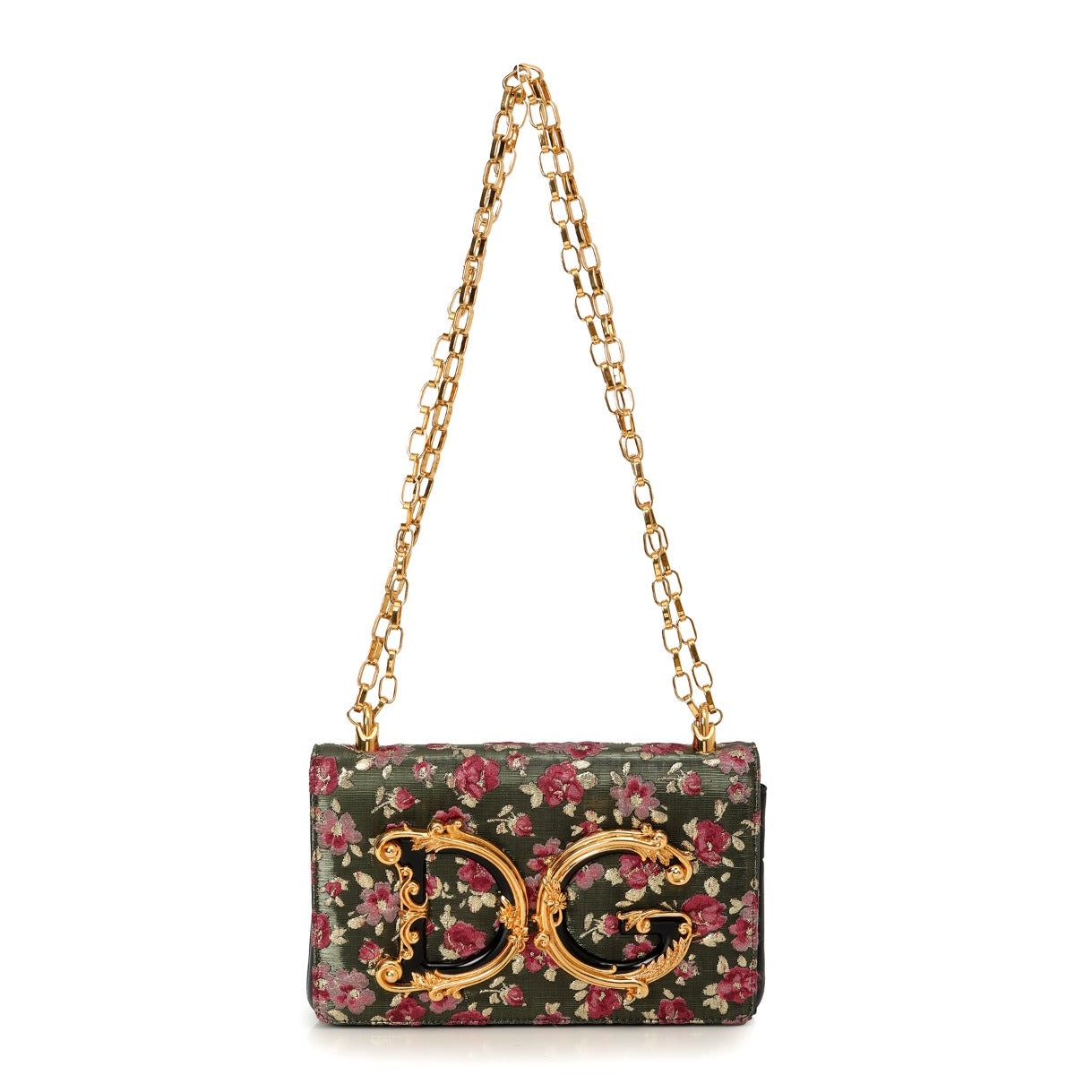 Medium DG Girls Brocade Shoulder Bag