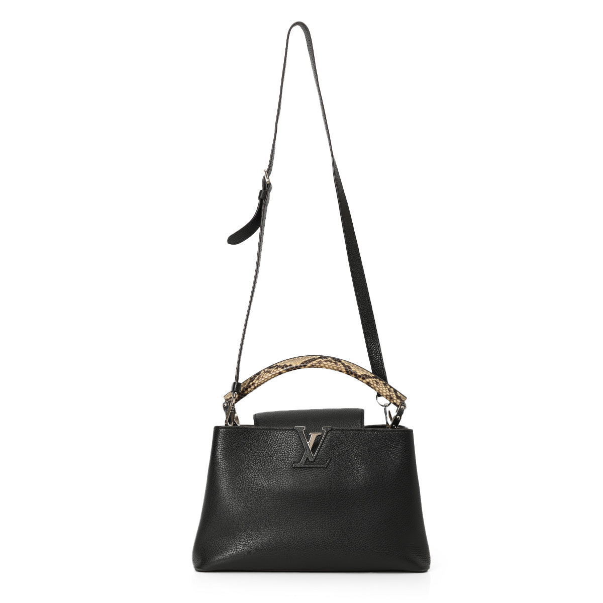 Taurillion Leather And Python Capucines MM Bag