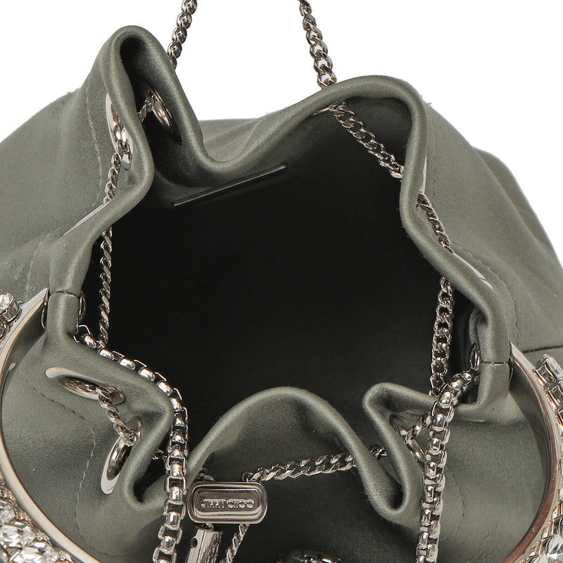 Bon Bon Mini Satin Bag With Metal Top Handle