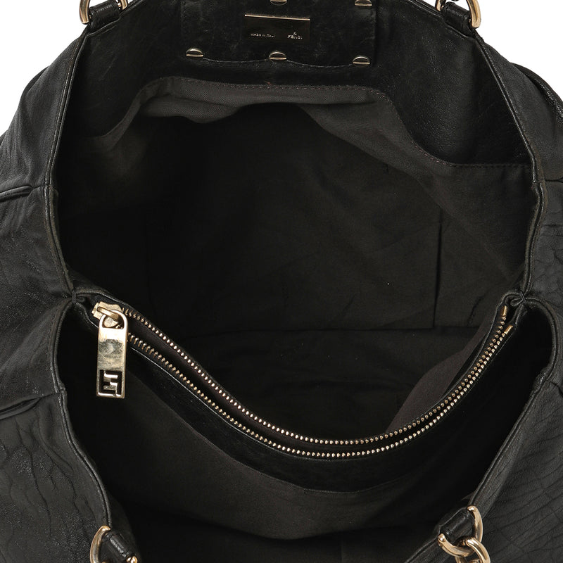 Large Leather Mia Chain Tote Large