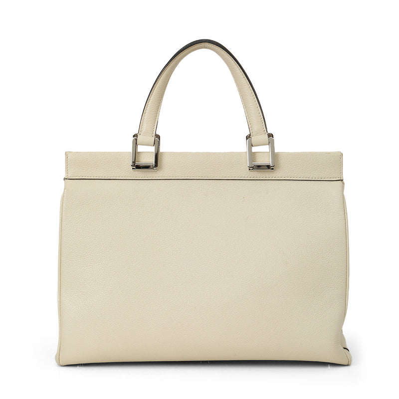 Gucci White Leather Medium Zumi Tote