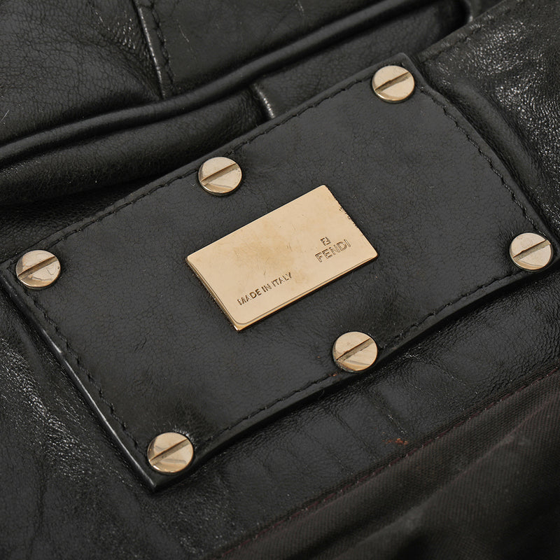 Large Leather Mia Chain Tote Large
