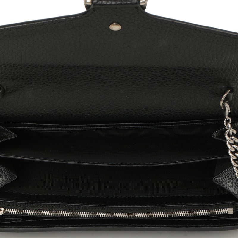 Dionysus Black Leather Mini Chain Bag