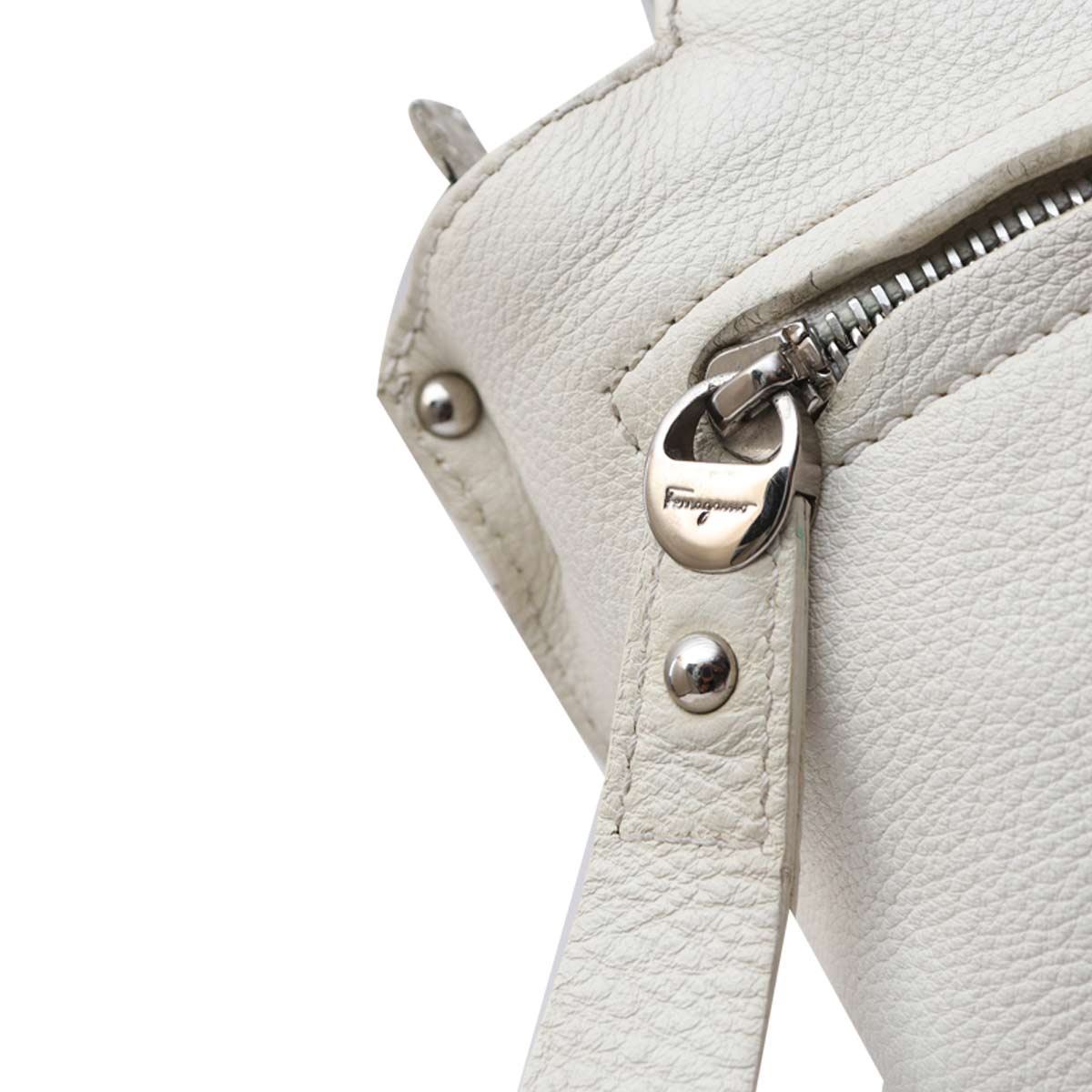 White Leather Large Sofia Bag