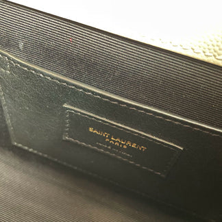 Blanc Vintage Envelope Small in Quilted Grain De Poudre Embossed Leather