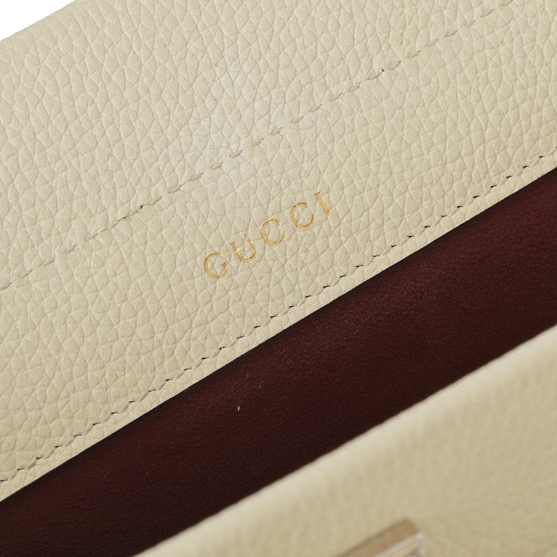 Gucci White Leather Medium Zumi Tote
