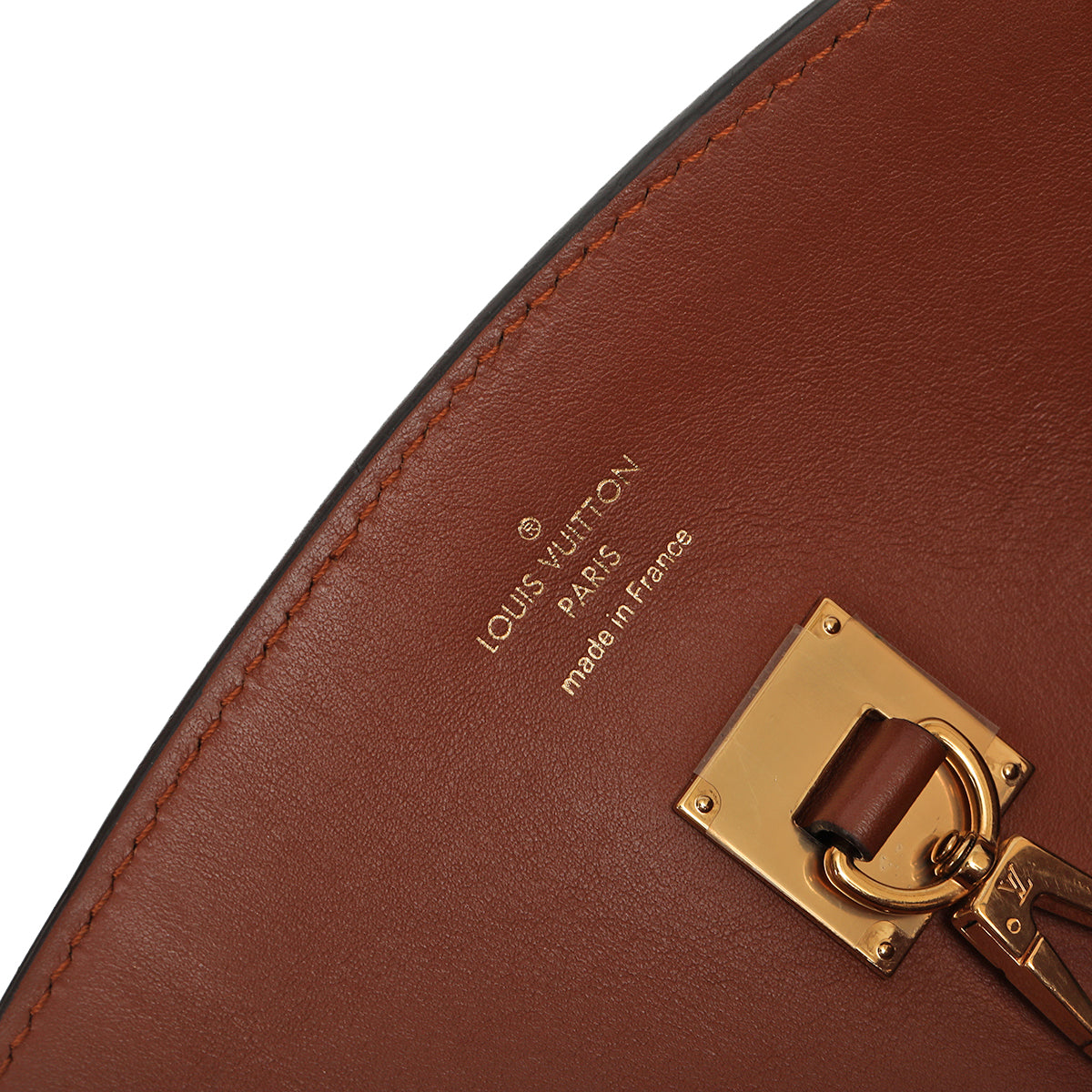 Brown Calfskin Leather Milla PM Satchel Bag