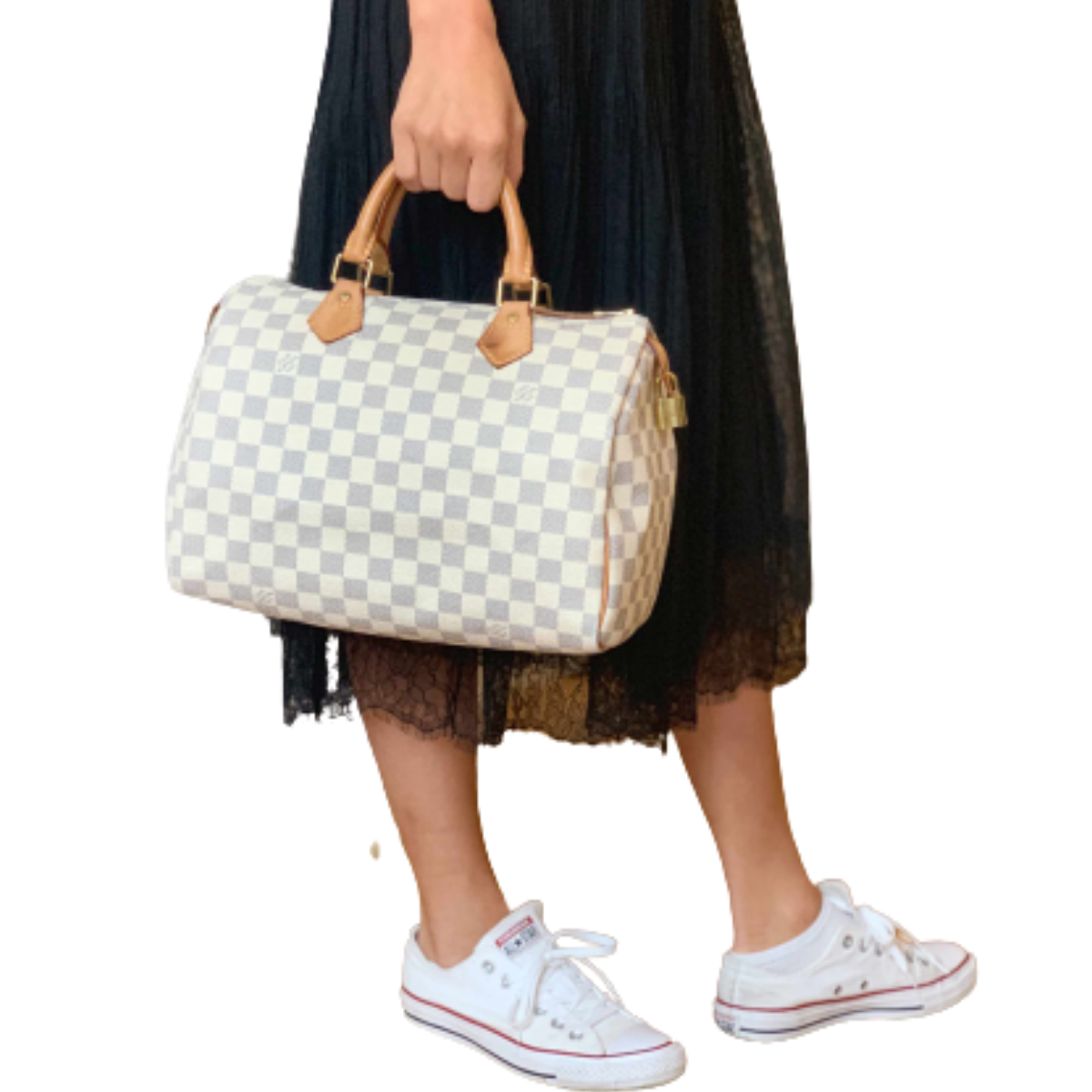 Speedy 30 Damier Azur Canvas Bag