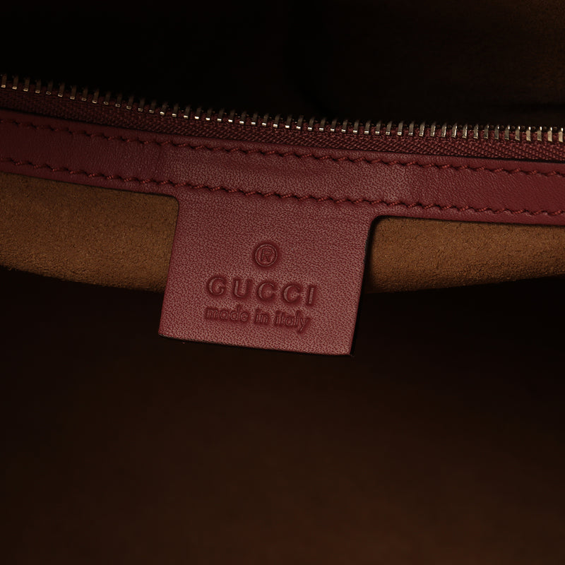 Pink Beige GG Supreme Canvas Blooms Boston Bag Supreme