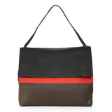 Tri Colour All Soft Leather Shoulder Bag
