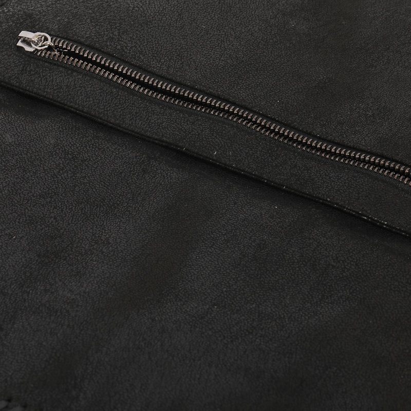 Stella McCartney Black Crystal Embellished Jewelled Foldover Clutch