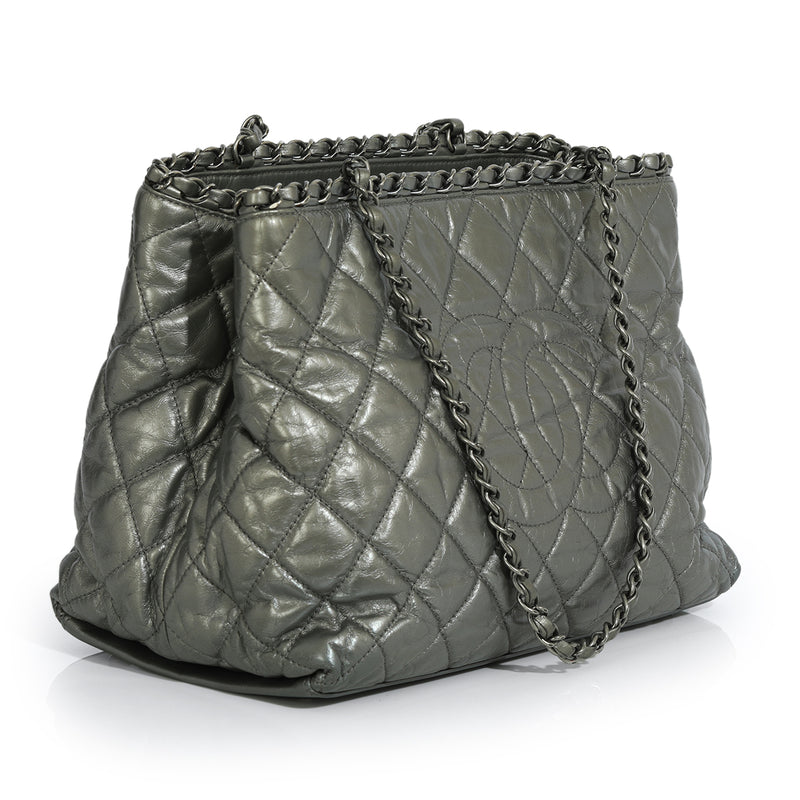 Women chanel chain me metallic tote bag medium sale