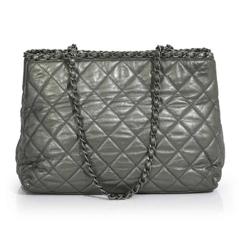 Pre-loved Chanel Chain Me Metallic Tote Bag Medium