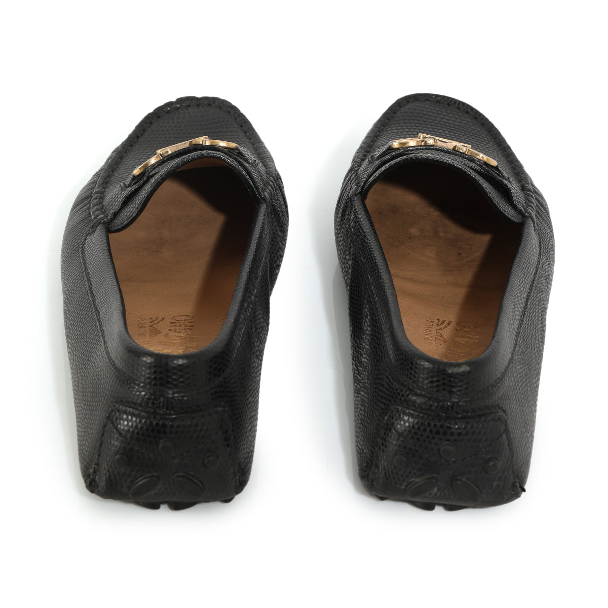 Black Gancini Leather Loafer Size 5M