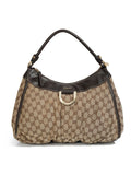 GG Canvas Abbey D-Ring Beige Hobo Medium