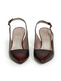 Brown Gradient Sling Back Sandals 5.5