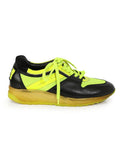 Neon Green And Black Trainers Size: 39