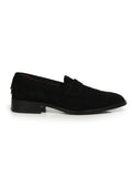 Black Suede Leather Loafers / 36.5