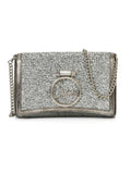 Rubylou Glitter Convertible Clutch Bag In Silver One Size