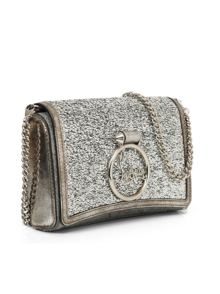 Rubylou Glitter Convertible Clutch Bag In Silver One Size