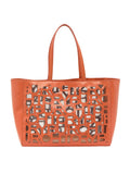 Perforated Orange Shoulder Bag