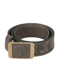 La Medusa Buckle Grey Printed Belt Size: 36