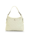 White Quilted Hobo Bag