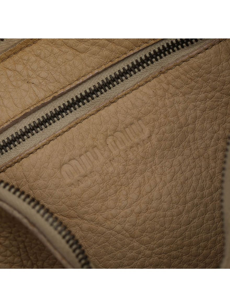 Nude Leather Shoulder Bag