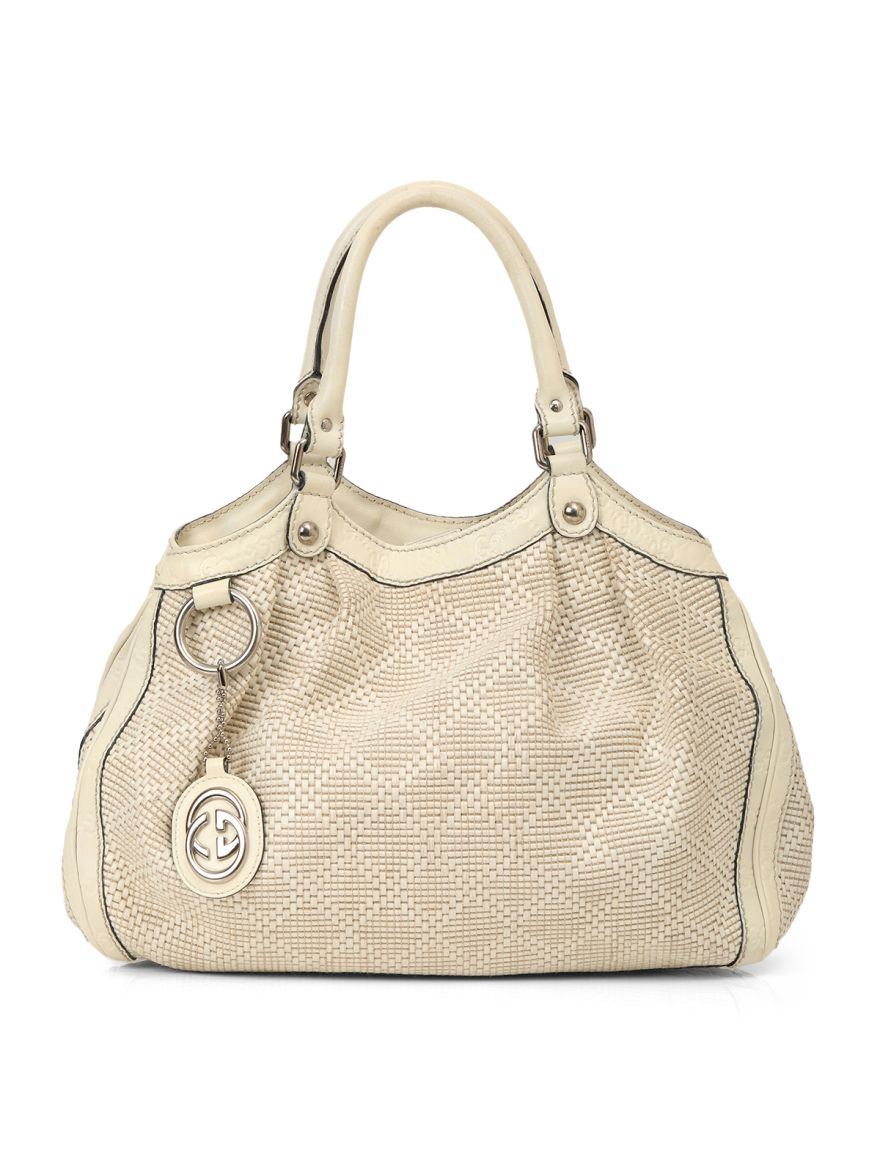 Medium Raffia Diamante Sukey Tote