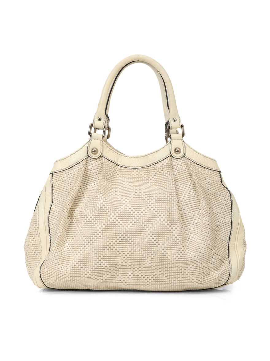 Medium Raffia Diamante Sukey Tote