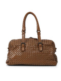 Brown Intrecciato Leather Montaigne Bag One Size