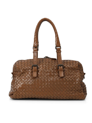 Brown Intrecciato Leather Montaigne Bag One Size